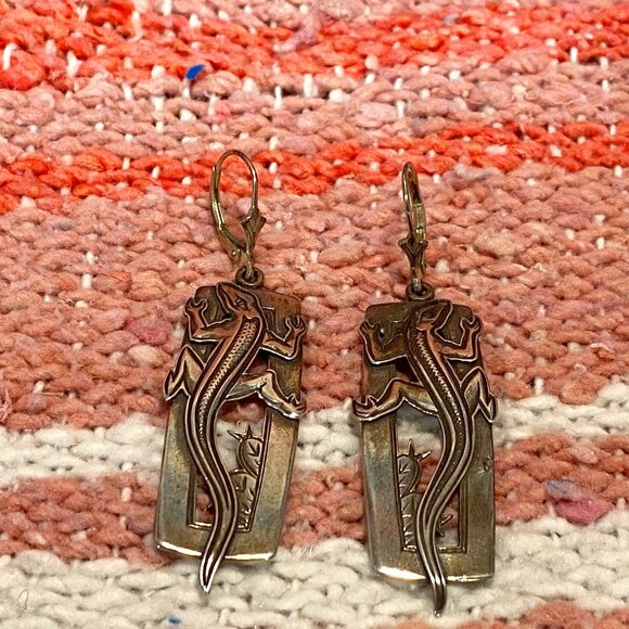 Kit Carson Silver Salamander earrings - Picture 3 of 5